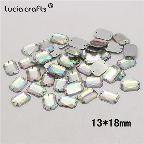 Style 11 25pcs 20/25/50/100pcs Multi Shapes AB Color Acrylic Crystal Stone Flatback Rhinestone Beads DIY Sew On Clothing Bags Accessories D1303 - Цвет: Style 11 25pcs