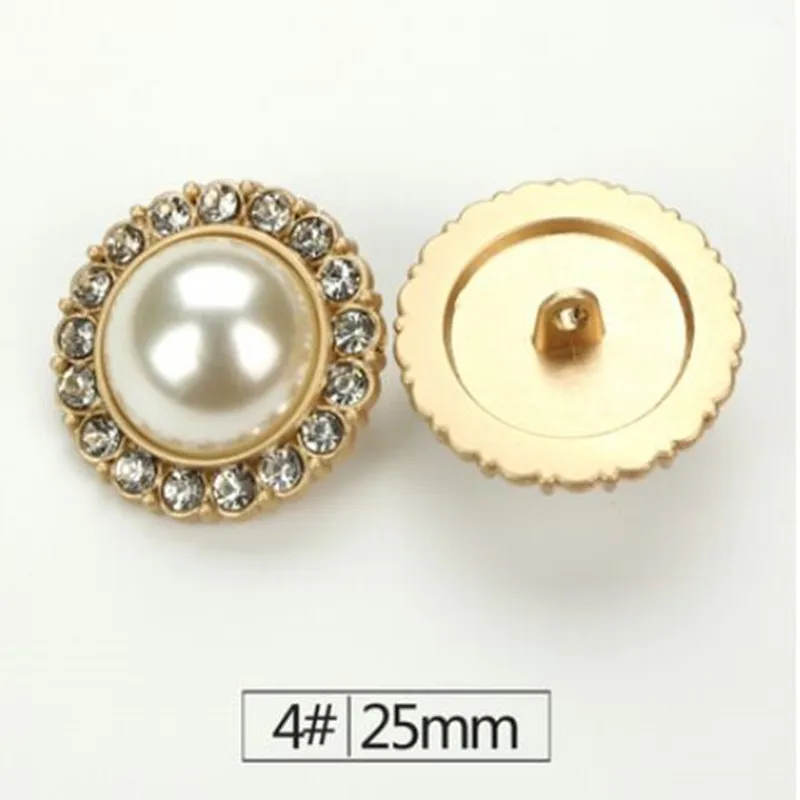 A3-9 25mm gold Новинка, 18-35 мм, 10 шт., высокое качество, металл, золото, жемчуг, металлические пуговицы, куртка, рубашка, металлический свитер пуговицы, пальто на пуговицах, p40 - Цвет: A3-9 25mm gold