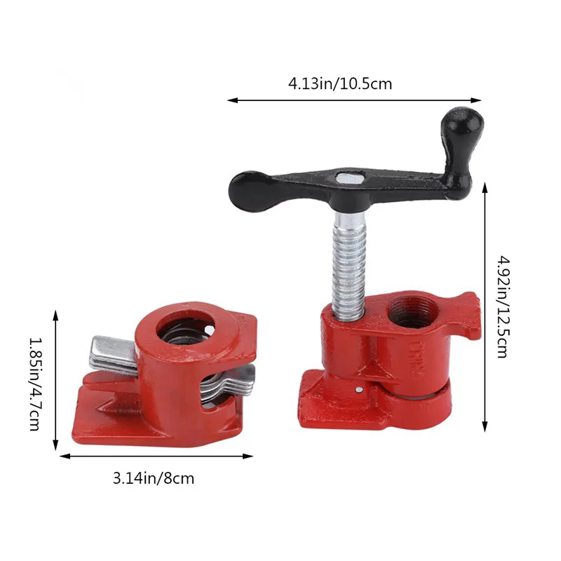 3/4 in Heavy Duty Pipe Clamp Woodworking Wood Gluing inch Fixture Carpenter Tools Hot Sale | Инструменты