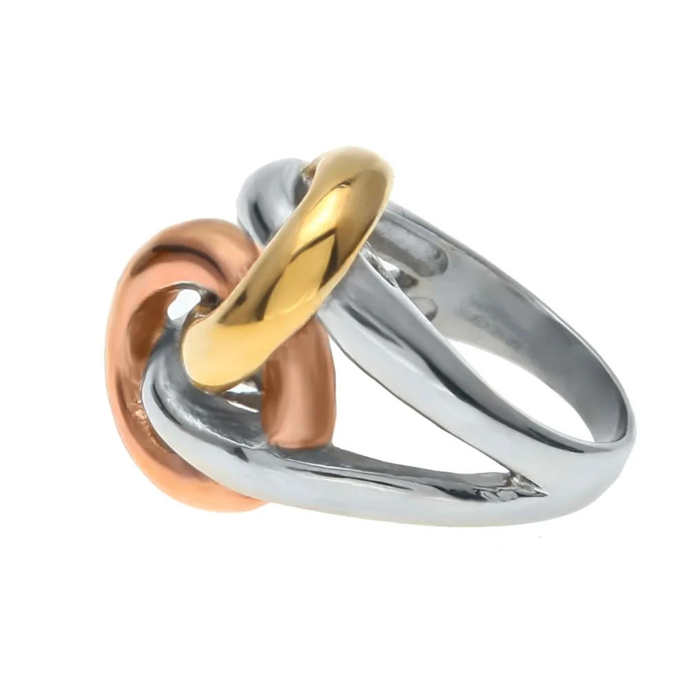 Лидер продаж Для женщин круг кольцо Нержавеющая сталь цвета: золотистый