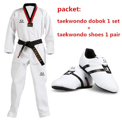 GINGPAI/детская обувь для взрослых тхэквондо + добок ремень один комплект мужчин и