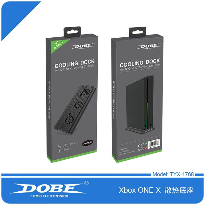 Вентилятор охлаждения подставка для Xbox One X консоли рассеивания тепла ДОБЕ 1768| |