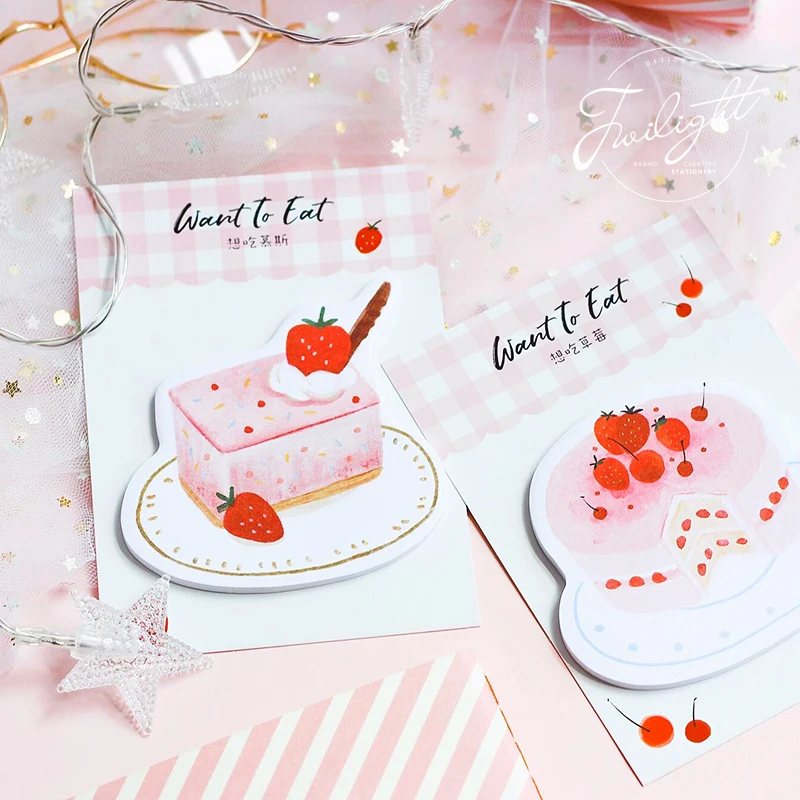 

1 Sets Memo Pads Sticky Notes Kawaii Cute dessert Paper notepad Daliy Scrapbooking Stickers Office School stationery Bookmark