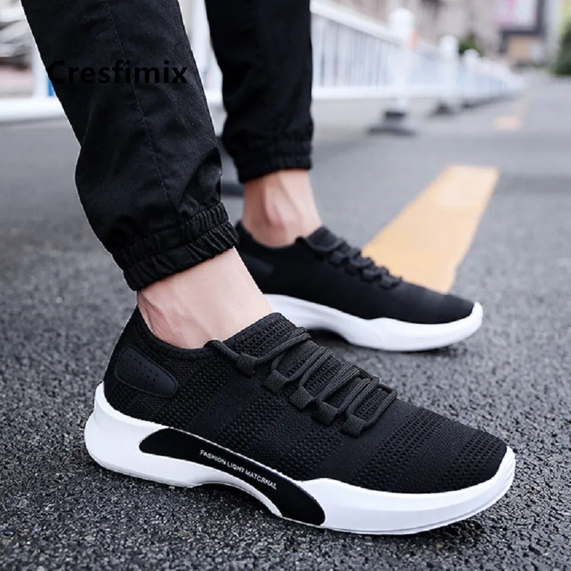 

Cresfimix Male Fashion Comfortable White Breathable Lace Up Shoes Men Casual High Quality Black Light Weight Shoes Zapatos B5026