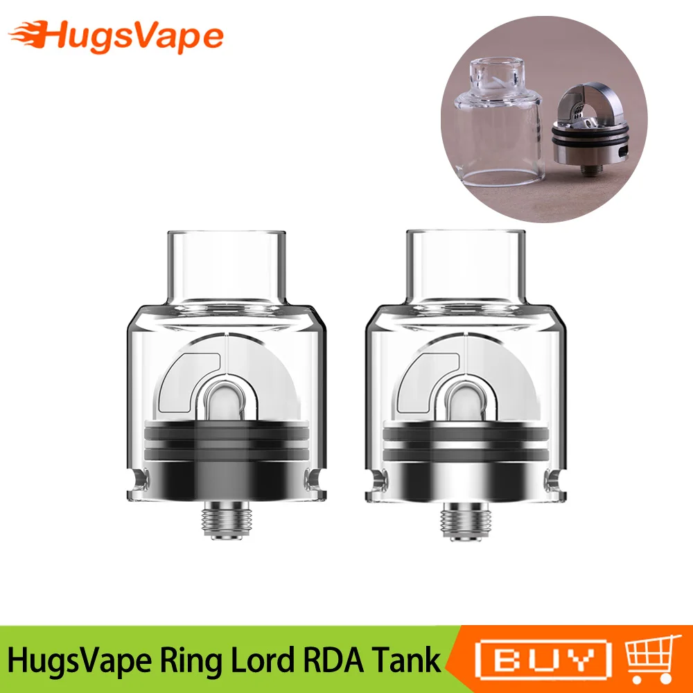 Распродажа оригинальный HugsVape Ring Lord RDA бак для вейпа 27 мм атомайзер Tornado airflow 510/Squomk