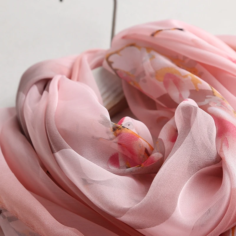 20 шт. дизайнер продукт с цветочным рисунком шарфы Гладкий креп Великолепная
