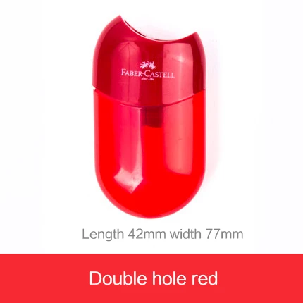 1835 double red FABER-CASTELL pull двойная точилка для карандашей с одним отверстием, многофункциональные школьные принадлежности - Цвет: 1835 double red