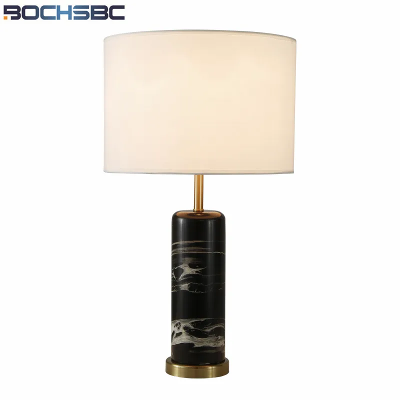 Простые настольные лампы в китайском стиле с мраморной подставкой современные