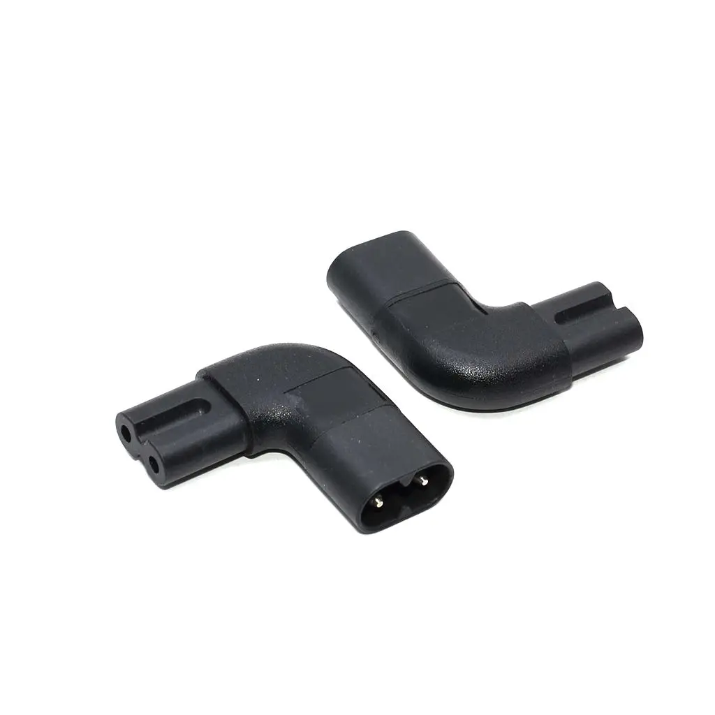 Прямоугольный адаптер преобразователь IEC 320 C7 мама в C8 папа 2 Pin AC|male power connector|l