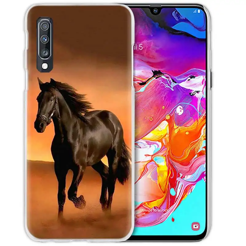 10 В форме лошадок, животных, чехол для samsung Galaxy A50 A70 A20e A40 A30 A20 A10 A8 A6 плюс A9 A7 Прозрачный поликарбонатный жесткий Fundas Capa чехол для телефона - Цвет: 10