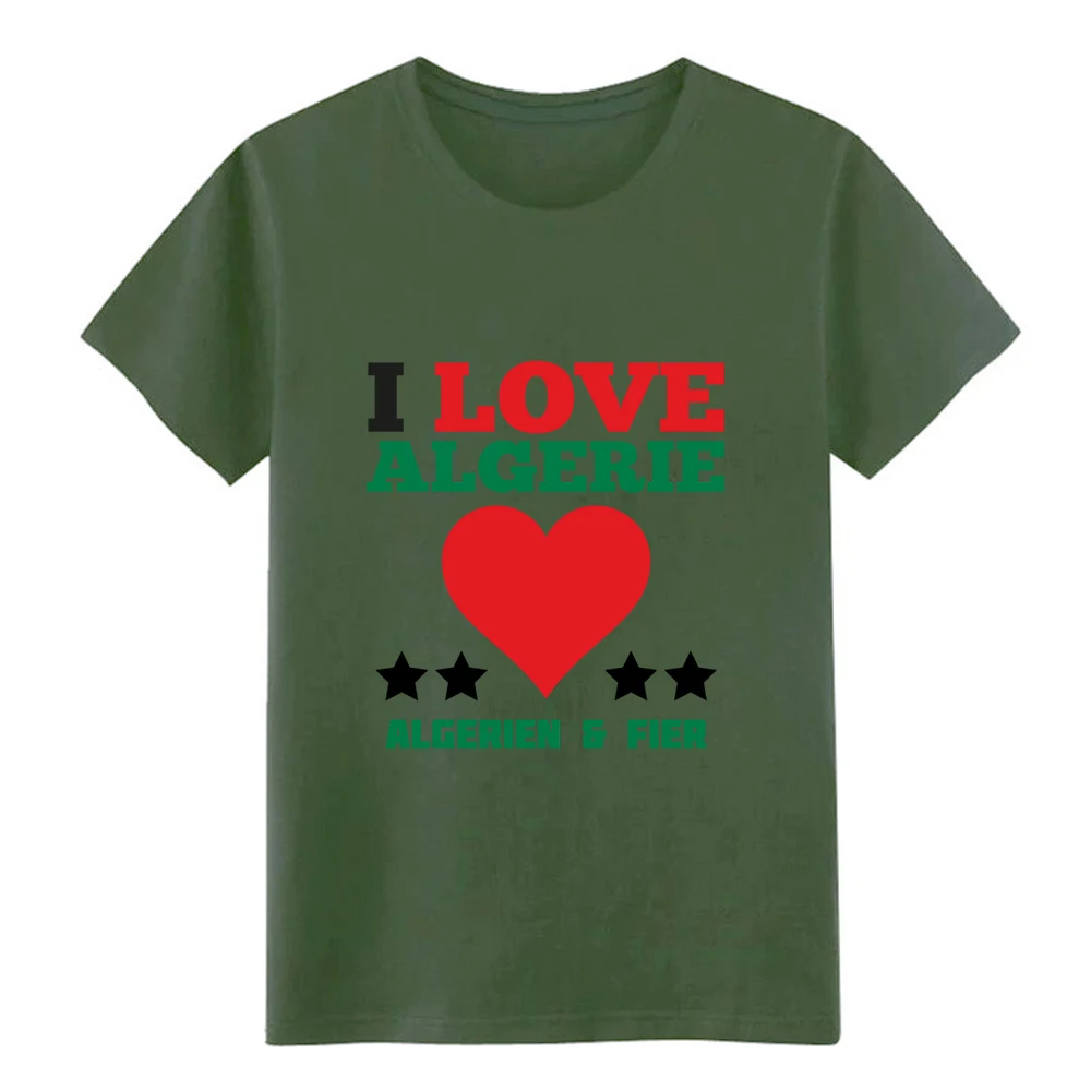 Мужская хлопковая футболка с надписью i love algerie 2 базовая однотонная Повседневная