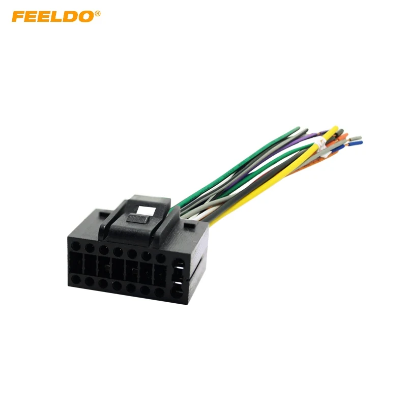 

FEELDO Car Radio Stereo Wire Harness Plug Cable 16 pin Male Connector For CHEVROLET AVEO/LOVA(SEDAN)/CHERY/LANDWIND #3458