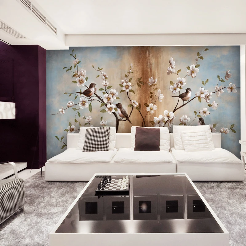 Фото на заказ 3d обои винтажная картина маслом для гостиной спальни задний фон