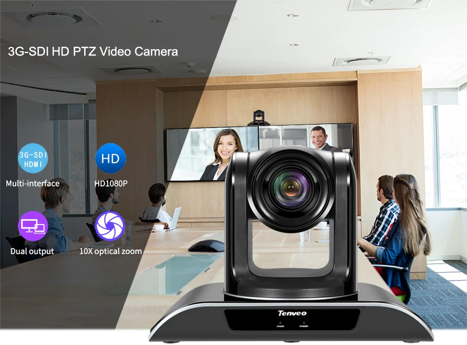 TONGVEO VHD10N 10X зум-объектив Автофокус SDI рыбий глаз камера Full HD1080P PTZ камера для видеоконференции с 3G-SDI HDMI выходом
