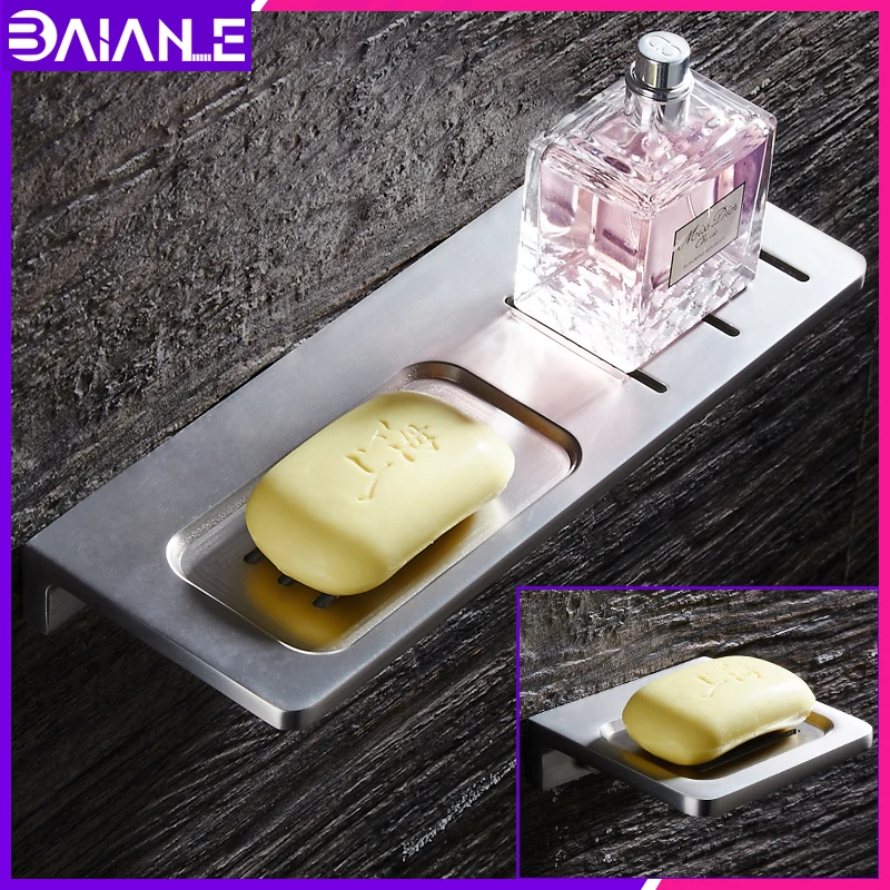 Держатель для мыла душевая алюминиевая удлиненная сушилка ванной Настенная