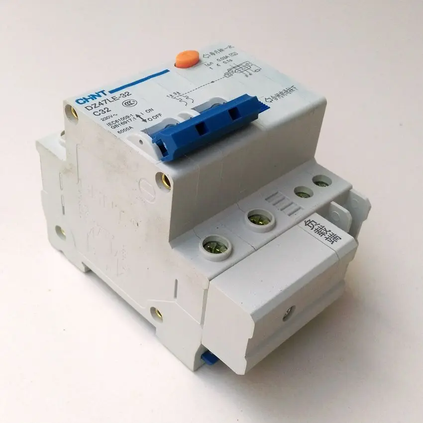 CHINT DZ47LE-32 2P C32A прерыватель цепи при утечке на землю/выключатель с остаточным током