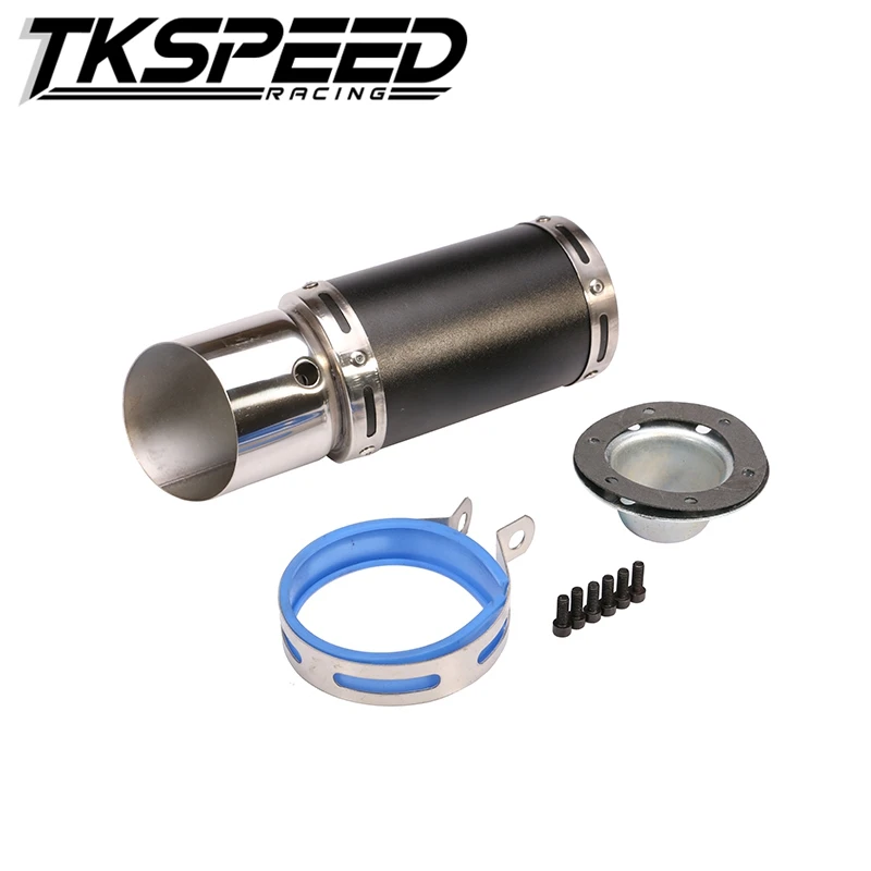 TKSPEED 18 см 7 &quotДлина 5 Диаметр выхлопной трубы глушитель черный тон для