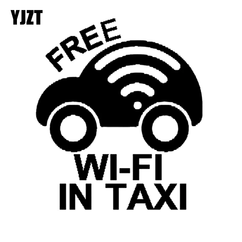 YJZT 13 1*15 см бесплатная Wi Fi в такси Веселая Виниловая наклейка для автомобильного