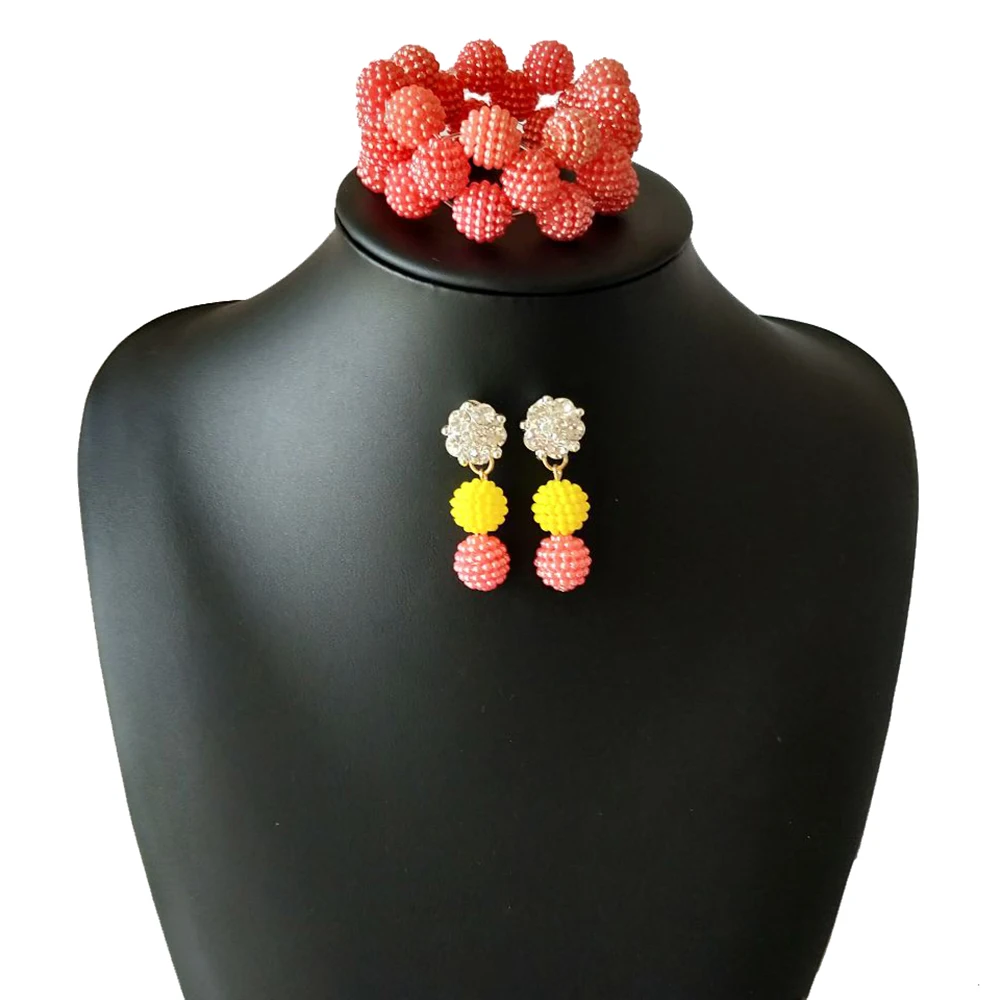 Женский комплект ювелирных изделий из бисера в африканском стиле имитация