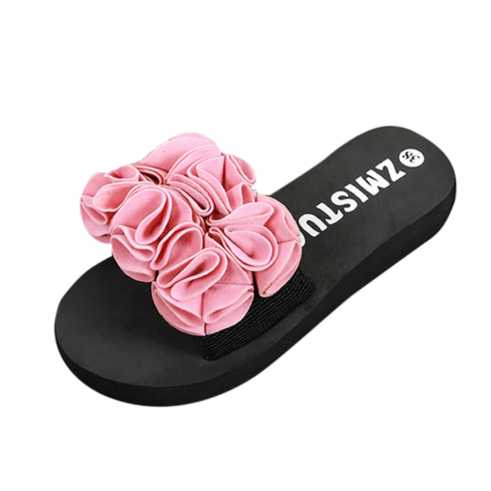 

Women's Summer Bow Sandals without heels ladies Casual Letters Solid Color Slippers Indoor Outdoor Female Soft Beach Shoes mujer