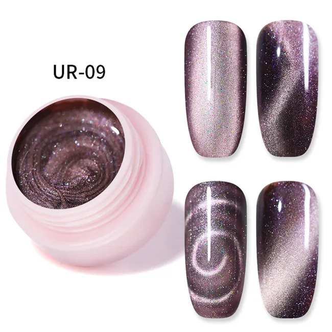 Wide Magnetic Gel 9 Ur Sugar 7,5 мл 5D магнитный гель для ногтей голографический лак с блестками кошачий глаз УФ-гель лак широкий кошачий глаз замачиваемый УФ Гель-лак для ногтей DIY - Цвет: Wide Magnetic Gel 9
