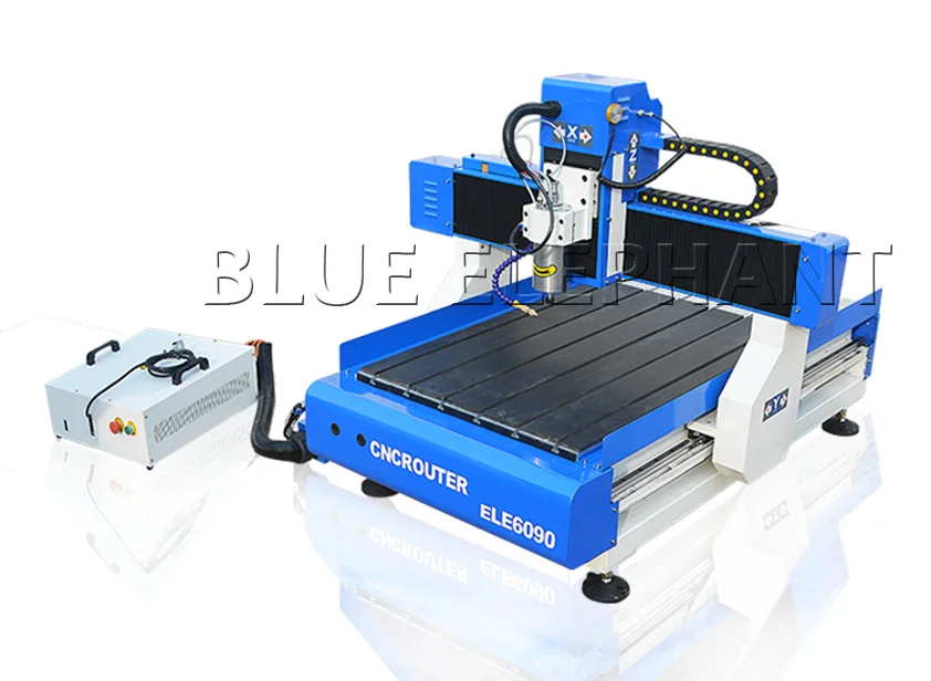 Blue Elephant 6090 фрезерный станок с ЧПУ, мини станок с ЧПУ для резьбы по дереву, серводвигатель, резец по дереву, вакуумный стол