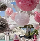 Новые 10 шт.компл., 8 дюймов (20 см), синие свадебные украшения, папиросная бумага, шарики-Помпоны, мятные зеленые цветы, бумажные цветы для свадьбы