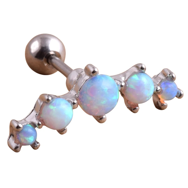 Серьга гвоздик для пирсинга женская Ювелирное Украшение прокола хряща завитка