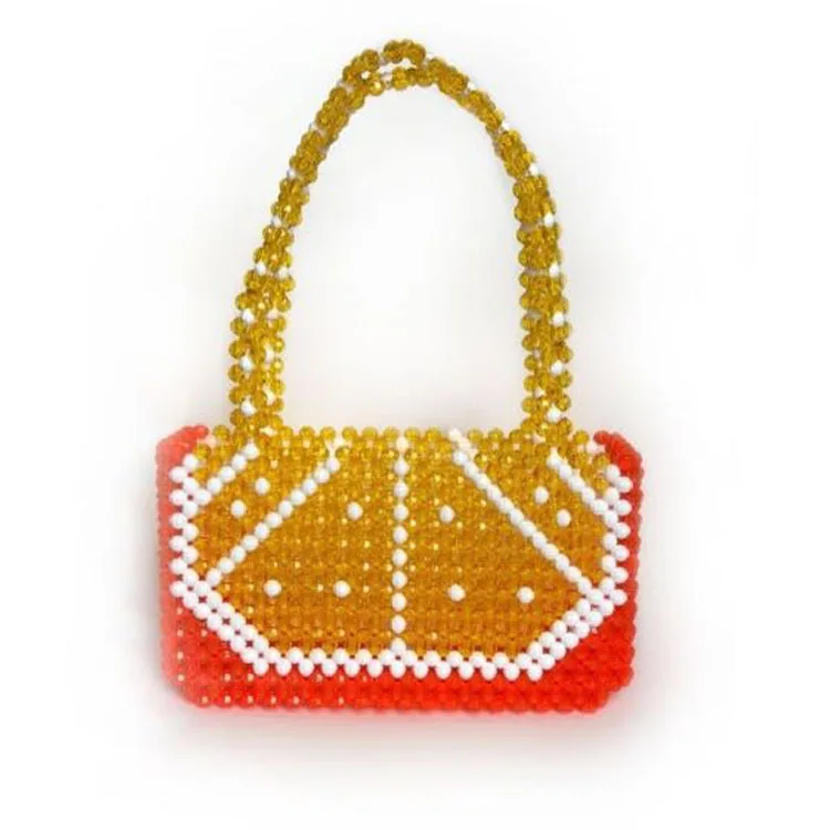 Жемчужная сумка роскошные сумки оранжевые плетеные бумажники ручной работы