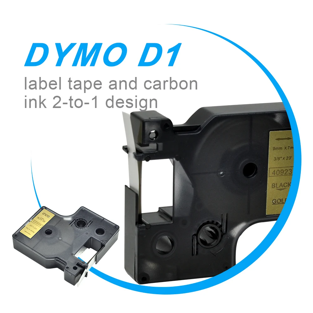 2 шт. Dymo 40923 черный на gold label Клейкие ленты совместимый для DYMO D1 принтер этикеток