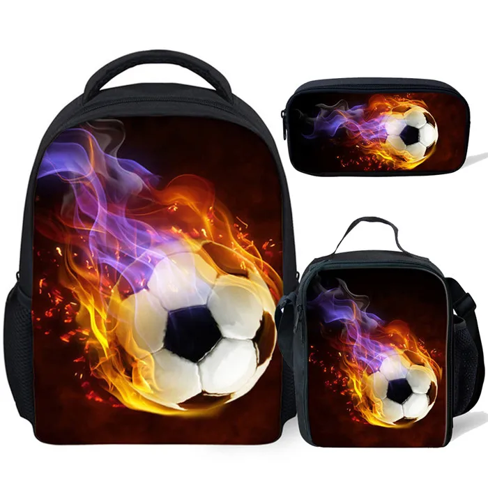 W452F-G-K FORUDESIGNS/3 шт./компл. ножной мяч школьные ранцы для мальчиков рюкзак для садика, футбольный Рюкзак Малыш маленький школьный Карандаш Чехол для детей - Цвет: W452F-G-K