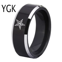 ygk jewelry eastern star design masonic freemason mason tungsten rings for mens bridegroom wedding engagement anniversary ring