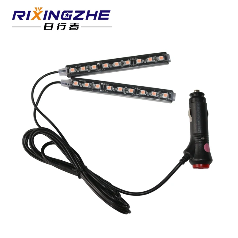 2x 9LED 12V автомобильный Стайлинг интерьер тире пол украшение ноги свет