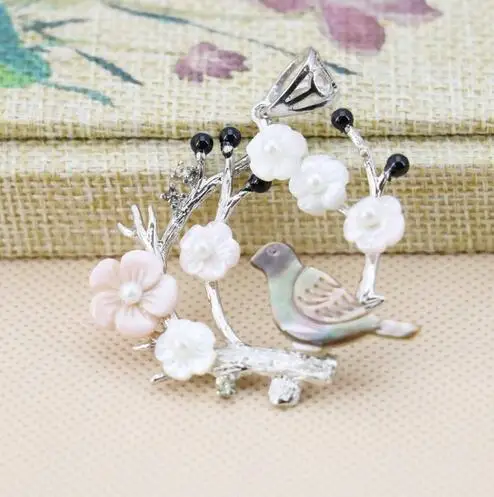 L049 хит! Модный кулон в виде пирога с цветами и птицами подходит для красивых