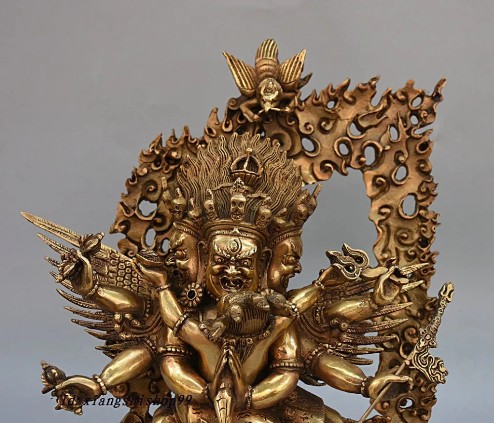 Рождественская тибетская буддистская медная статуя Будды Vajrakilaya Vajragilaya Dorje Purpa на
