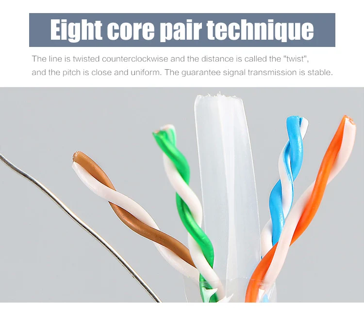 Inkton 1 м/20 м Cat6 Ethernet кабель FTP Gigabit оранжевый сетевой открытый 8 ядер щит 23AWG ядро