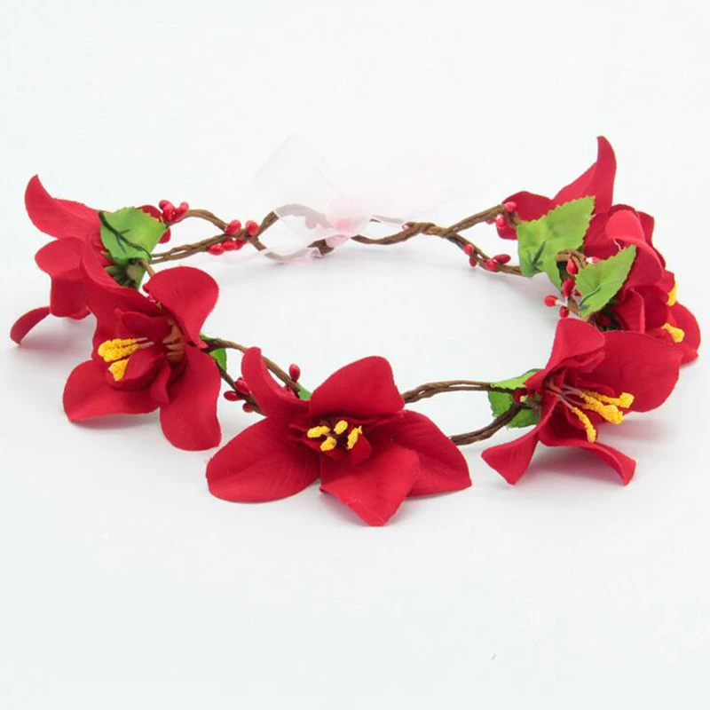 5 шт./лот венок из ткани с цветами лилии аксессуары для волос искусственный