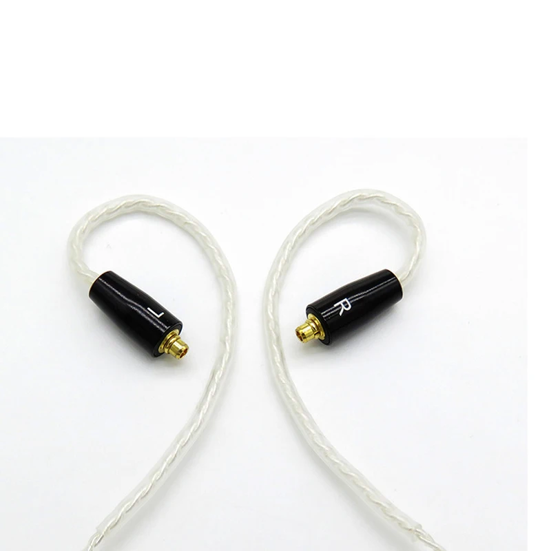 Сменный DIY MMCX кабель с микрофоном для Shure SE215 SE535 SE846 UE900 наушники посеребренные