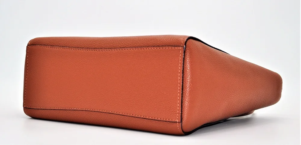 Coach Turnlock Chain Tote 27 из полированной галька кожи(1941 седло/золото) роскошные сумки для женщин сумки дизайнер от Coach