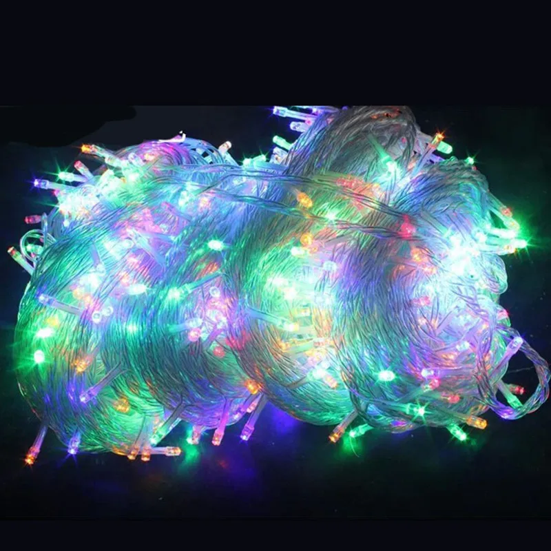 100 м Led гирлянда Сказочный светильник s цветная светодиодная гирлянда Рождественский светодиодный светильник для украшения праздника свадьбы вечеринки нового года