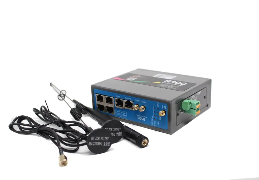 Поддержка порта I/O R100 промышленный 4G Wi Fi роутер с разъемом для Sim карты Ethernet