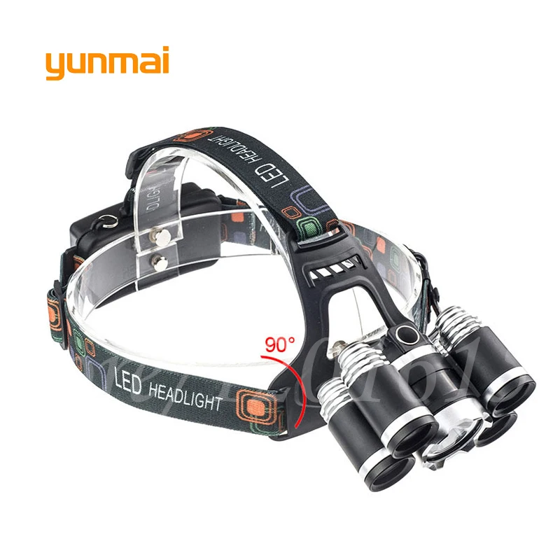 Налобный фонарь yunmai XML T6 5 светодиодный одов 18650 лм 4 режима|head lamp light|2x18650 batteryheadlight