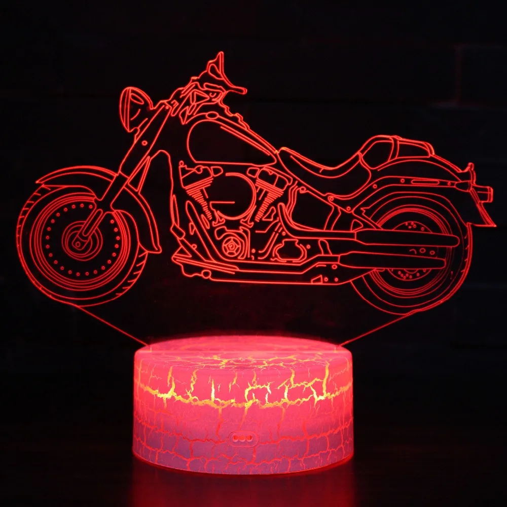 3D светодиодный светильник мотор мотоцикла автомобиля ночные огни Цвет изменение