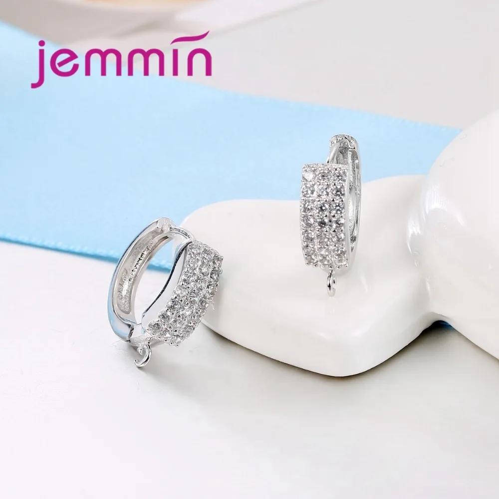 Высокое качество полностью прозрачные микро серьги с кристаллами ювелирные