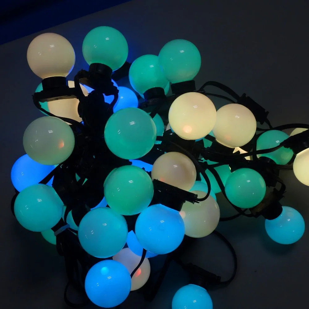 50 узлов адресуемых DC12V WS2811 LED техницвета пикселей; водонепроницаемый, полный цвет; с G40 молочно-Глобус объектива