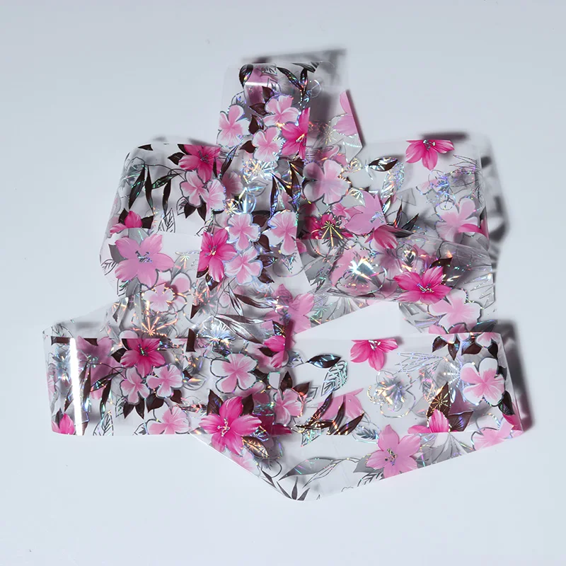 Фольга для ногтей NICOLE DIARY 4*100 см цветок блестящее небо бумажная переводная