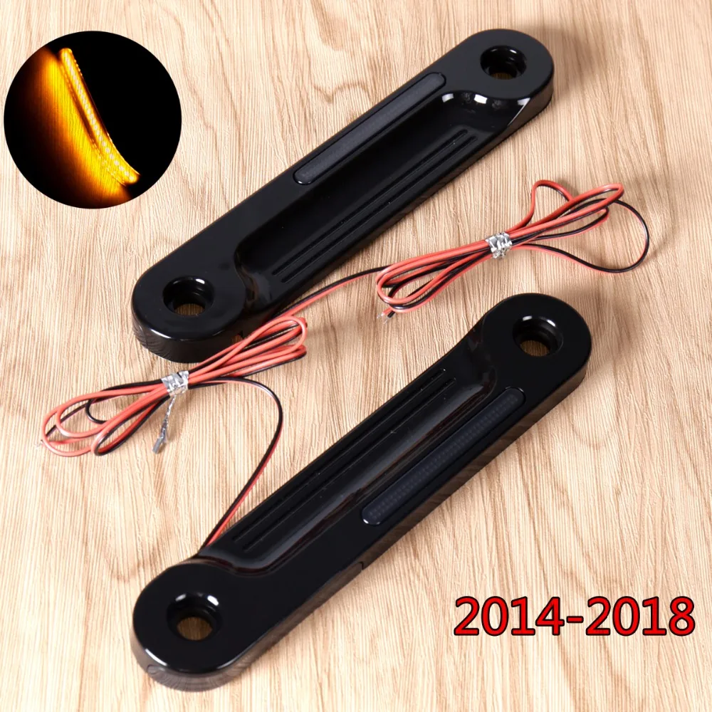 Передний светодиодный кронштейн поворотных сигналов для Harley Touring Street скользящий