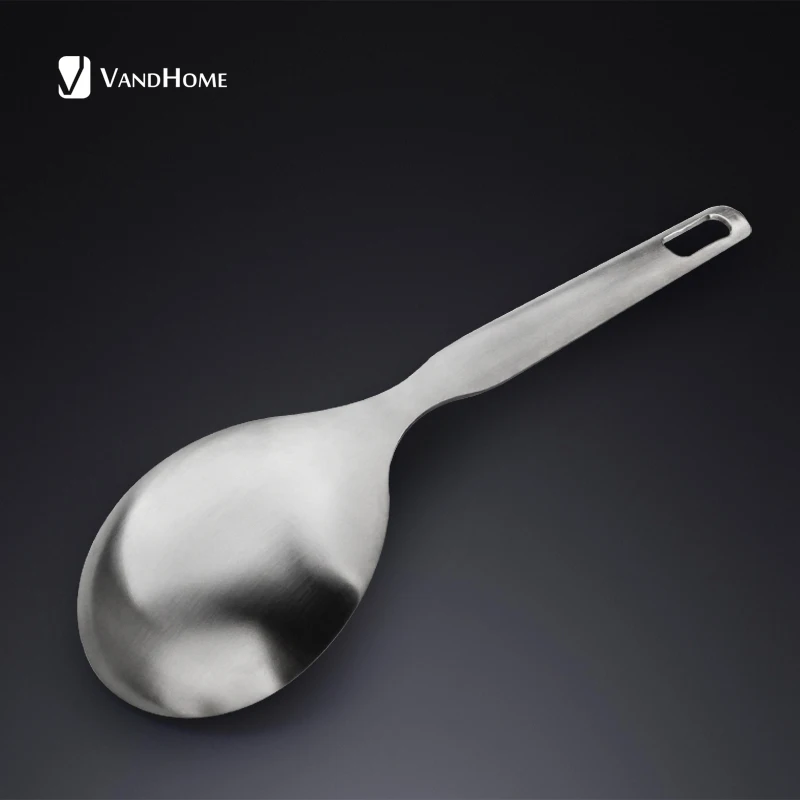 VamdHome китайский рисовый Совок кухонная посуда из нержавеющей стали рисовая ложка с длинной ручкой многоразовая сервировочная ложка суповый половник