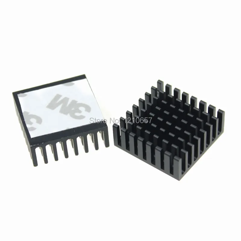 

20 pieces lot 25x25x10mm Aluminum Heatsink Black Heat Sink For IC Chip