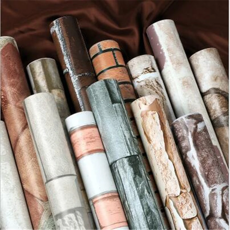 

Самоклеящиеся обои beibehang в современном минималистичном стиле, винтажные обои для спальни, гостиной, мебели, восстановленные городские обои с кирпичами